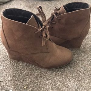 Tan booties